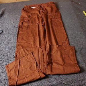 KingSize Cargo Pants Big Tall Mens Size XL 40L Rust Orange Cotton Chino …